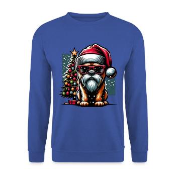 Père Noël Chien Noël Hommes et femmes - Sweat-shirt Unisexe - bleu royal - Devant - Alina (178cm) & Michal (187cm)