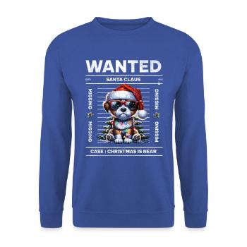Père Noël Chien Noël Hommes et femmes - Sweat-shirt Unisexe - bleu royal - Devant - Alina (178cm) & Michal (187cm)