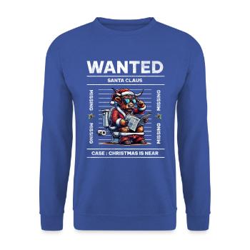 Santa Claus Christmas Men & Women - Unisex Sweatshirt - royal blue - Front - Alina (178cm) & Michal (187cm)