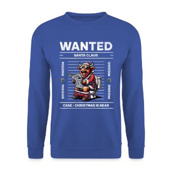 Santa Claus Christmas Men & Women - Unisex Sweatshirt - royal blue - Front - Alina (178cm) & Michal (187cm)