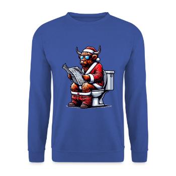 Santa Claus Christmas Men & Women - Unisex Sweatshirt - royal blue - Front - Alina (178cm) & Michal (187cm)