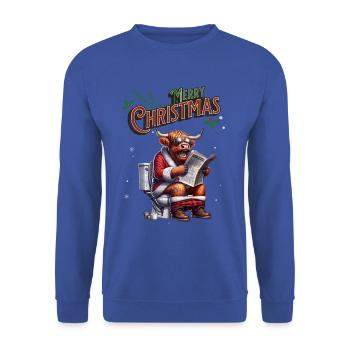 Santa Claus Christmas Men & Women - Unisex Sweatshirt - royal blue - Front - Alina (178cm) & Michal (187cm)