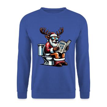 Santa Claus Christmas Men & Women - Unisex Sweatshirt - royal blue - Front - Alina (178cm) & Michal (187cm)