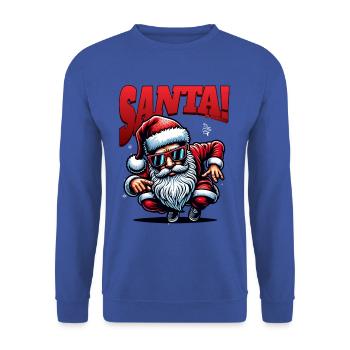 Santa Claus is dancing on xmas Christmas funny - Unisex Pullover - Royalblau - Vorne - Alina (178cm) & Michal (187cm)