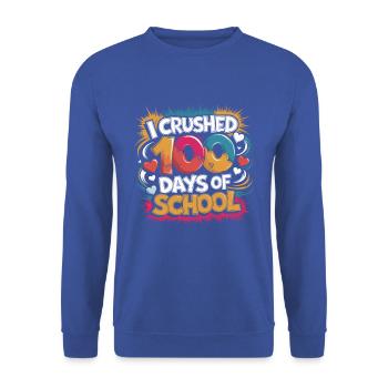 100 jours à l’école Enseignant enfants et garçons - Sweat-shirt Unisexe - bleu royal - Devant - Alina (178cm) & Michal (187cm)