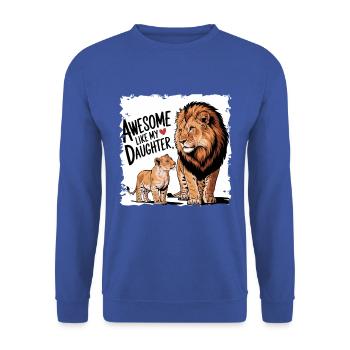 Awesome Like My Daughter Dad Father's Day & Mother's Day - Unisex Sweatshirt - royal blue - Front - Alina (178cm) & Michal (187cm)