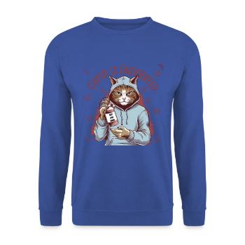 Célibataire Saint-Valentin Amour Cupidon Drôle Dicton - Sweat-shirt Unisexe - bleu royal - Devant - Alina (178cm) & Michal (187cm)