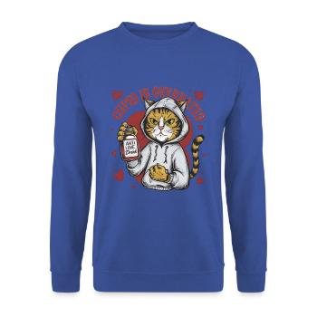 Célibataire Saint-Valentin Amour Cupidon Drôle Dicton - Sweat-shirt Unisexe - bleu royal - Devant - Alina (178cm) & Michal (187cm)