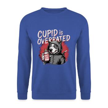 Célibataire Saint-Valentin Amour Cupidon Drôle Dicton - Sweat-shirt Unisexe - bleu royal - Devant - Alina (178cm) & Michal (187cm)
