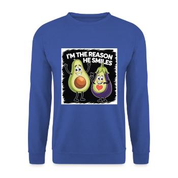 Partner zum Valentinstag fürn Schatz Liebe - Unisex Pullover - Royalblau - Vorne - Alina (178cm) & Michal (187cm)