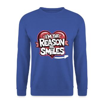 Partner zum Valentinstag fürn Schatz Liebe - Unisex Pullover - Royalblau - Vorne - Alina (178cm) & Michal (187cm)