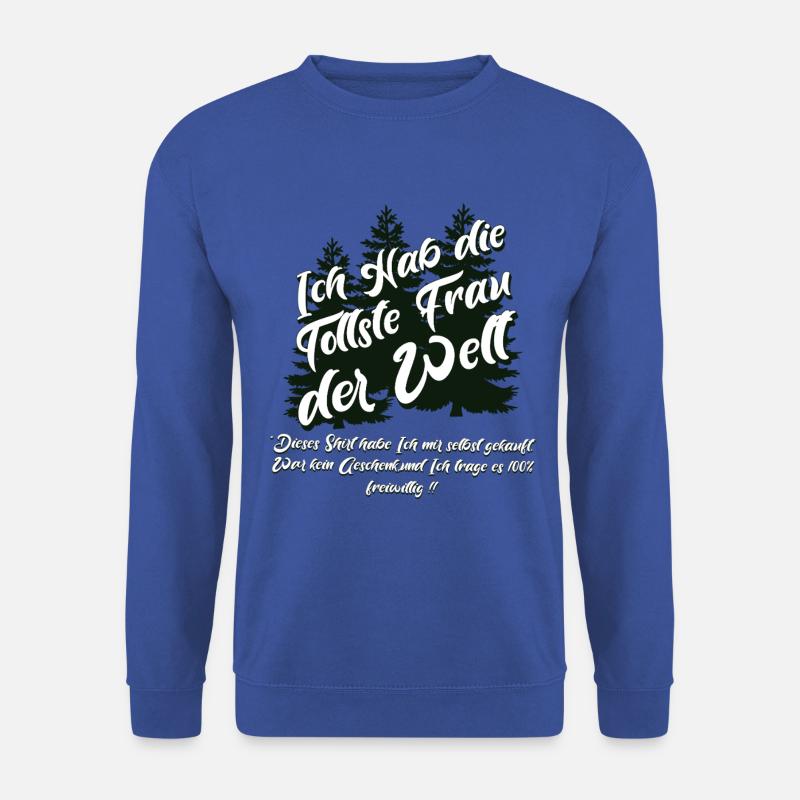 Hochzeit Verlobung Ich habe die tollste Frau - Unisex Pullover - Royalblau