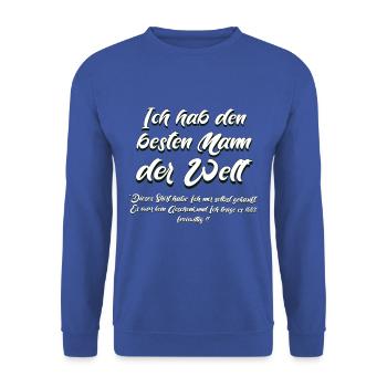 J’ai le meilleur homme du monde - Sweat-shirt Unisexe - bleu royal - Devant - Alina (178cm) & Michal (187cm)