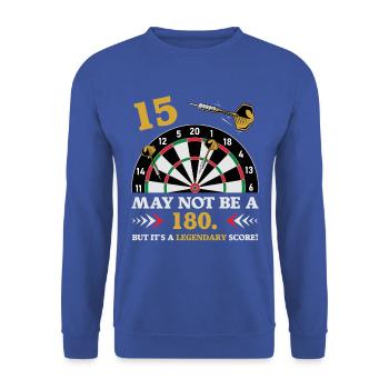 Pas 180 mais un classique : les fléchettes du 15e anniversaire - Sweat-shirt Unisexe - bleu royal - Devant - Alina (178cm) & Michal (187cm)