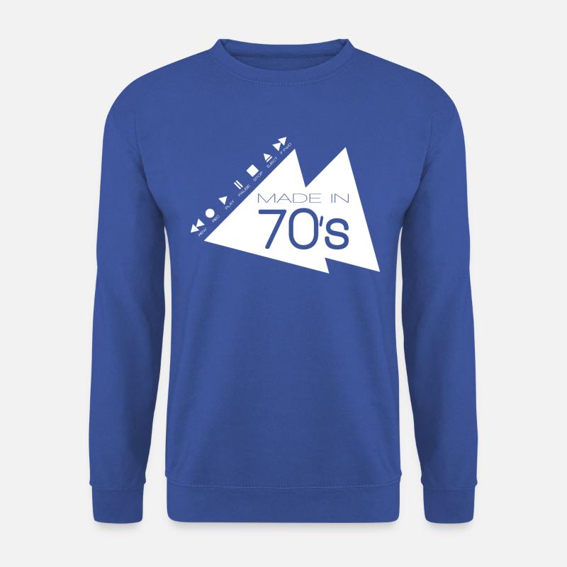 MADE IN 70s _white_ - Unisex Sweatshirt - royal blue