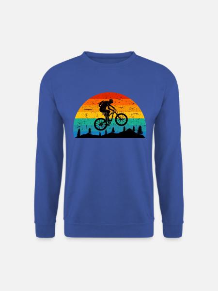 Mountainbike bunte Sonne Fahrrad, bike, outdoor - Unisex Pullover - Royalblau