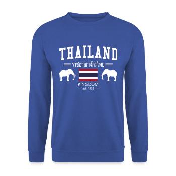 Thailand - Unisex Sweatshirt - royal blue - Front - Alina (178cm) & Michal (187cm)