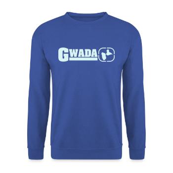 gwada_08 - Sweat-shirt Unisexe - bleu royal - Devant - Alina (178cm) & Michal (187cm)