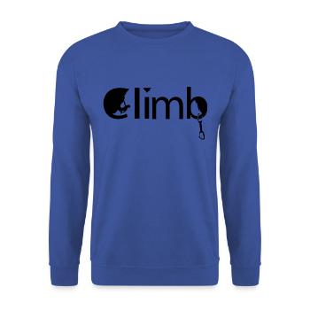 Climb - Unisex Pullover - Royalblau - Vorne - Alina (178cm) & Michal (187cm)