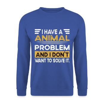 Animal is my hobby - Unisex Sweatshirt - royal blue - Front - Alina (178cm) & Michal (187cm)