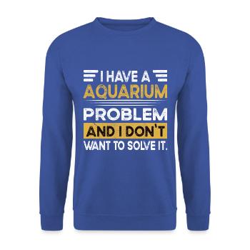 Aquarium is my hobby - Unisex Sweatshirt - royal blue - Front - Alina (178cm) & Michal (187cm)