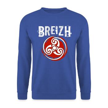 Breizh Triskel - Unisex Sweatshirt - royal blue - Front - Alina (178cm) & Michal (187cm)