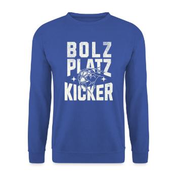 Bolz Platz Kicker - Unisex Pullover - Royalblau - Vorne - Alina (178cm) & Michal (187cm)
