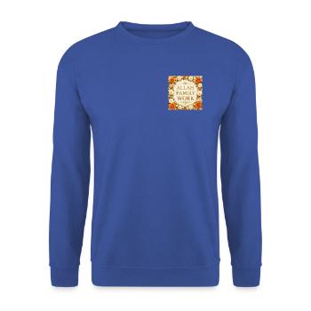 Allah-Familienrahmen aus Blumen - Unisex Pullover - Royalblau - Vorne - Alina (178cm) & Michal (187cm)