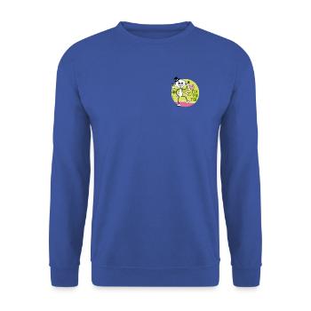 Toi Toi Toi - Strichel Glücksbringer - Unisex Pullover - Royalblau - Vorne - Alina (178cm) & Michal (187cm)