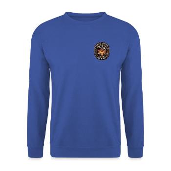 Forged In Steel Metal - Unisex Pullover - Royalblau - Vorne - Alina (178cm) & Michal (187cm)