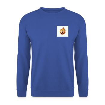 Feuerball Fußballkugel - Unisex Pullover - Royalblau - Vorne - Alina (178cm) & Michal (187cm)
