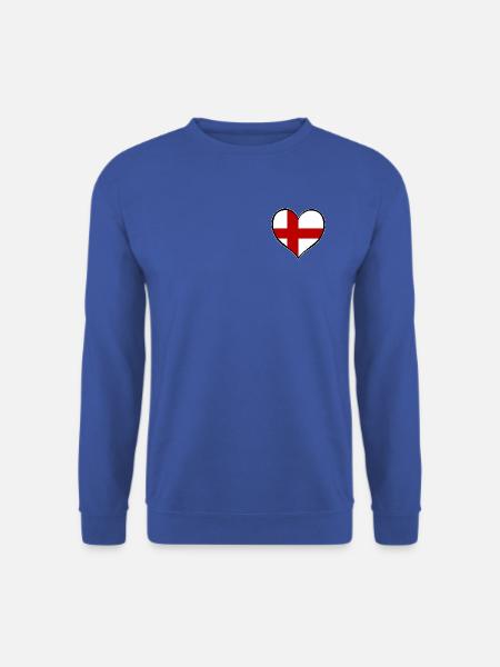 England Herzflagge - Unisex Pullover - Royalblau