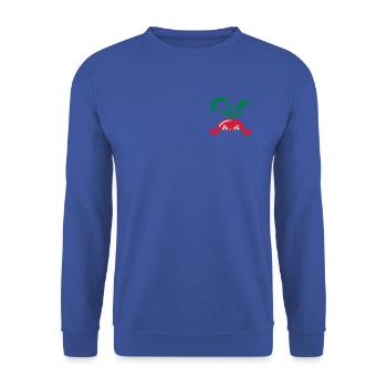 Radieschen - Unisex Pullover - Royalblau - Vorne - Alina (178cm) & Michal (187cm)