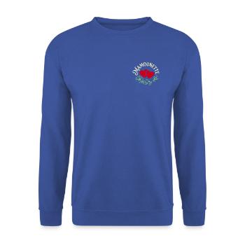 Mamounette Hearts Muttertagsgeschenk - Unisex Pullover - Royalblau - Vorne - Alina (178cm) & Michal (187cm)