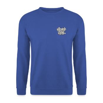 Griffonnage de fille hip-hop - Sweat-shirt Unisexe - bleu royal - Devant - Alina (178cm) & Michal (187cm)