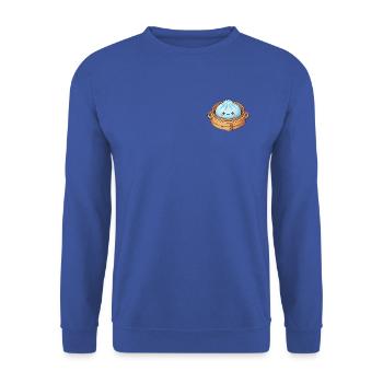 Dumpling blau - Unisex Pullover - Royalblau - Vorne - Alina (178cm) & Michal (187cm)