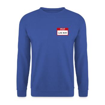 Hallo, mein Name ist Clive Bixby Phil - Unisex Pullover - Royalblau - Vorne - Alina (178cm) & Michal (187cm)
