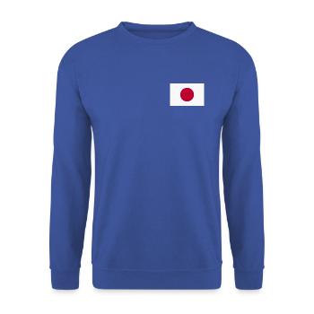 Japan Nippon Nihon JAPANISCHE Asia Sport FAN - Unisex Pullover - Royalblau - Vorne - Alina (178cm) & Michal (187cm)