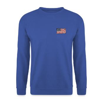 American Flag - Unisex Sweatshirt - royal blue - Front - Alina (178cm) & Michal (187cm)