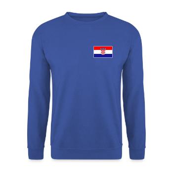Croatia Flag Classic Frame - Unisex Pullover - Royalblau - Vorne - Alina (178cm) & Michal (187cm)