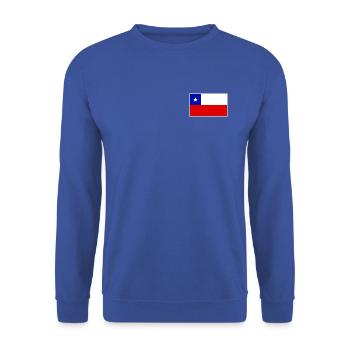 Chile Flag Classic Frame - Unisex Pullover - Royalblau - Vorne - Alina (178cm) & Michal (187cm)