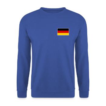 Germany Flag Classic Frame - Unisex Pullover - Royalblau - Vorne - Alina (178cm) & Michal (187cm)
