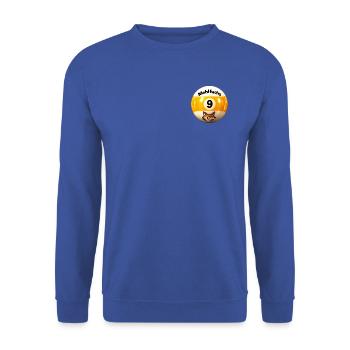 Mehlfuchs 9 Ball – Fox Vintage Druck - Unisex Pullover - Royalblau - Vorne - Alina (178cm) & Michal (187cm)
