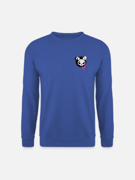 Grunge Sticker mit Hasen Kopf - Unisex Pullover - Royalblau