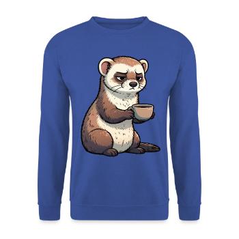 Frettchen Frettchenhalter Frettchenbesitzer - Unisex Pullover - Royalblau - Vorne - Alina (178cm) & Michal (187cm)