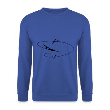 Segelflugzeug Segelfliegen Segelflug Segelflieger - Unisex Pullover - Royalblau - Vorne - Alina (178cm) & Michal (187cm)