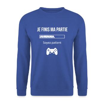 cadeau geek cool - Sweat-shirt Unisexe - bleu royal - Devant - Alina (178cm) & Michal (187cm)