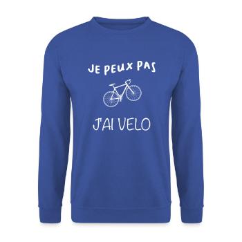 Idée cadeau cycliste - Sweat-shirt Unisexe - bleu royal - Devant - Alina (178cm) & Michal (187cm)