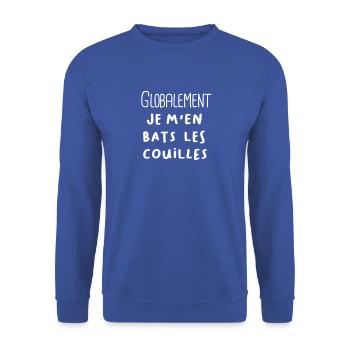Je m'en bats les Couilles - Sweat-shirt Unisexe - bleu royal - Devant - Alina (178cm) & Michal (187cm)