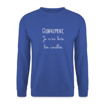 Je m'en bats les Couilles - Sweat-shirt Unisexe - bleu royal - Devant - Alina (178cm) & Michal (187cm)